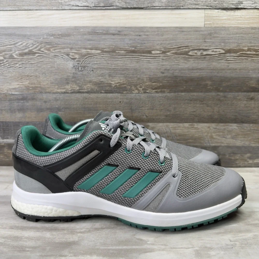 adidas EQT SL Men's 12 Waterproof Spikeless Golf Shoes Gray Green Black FW6297